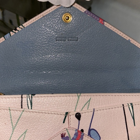 Miu Miu Floral Beige Women's wallet - Picture 5 of 12